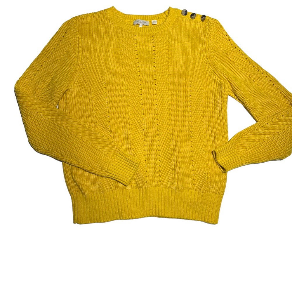 Ted Baker yellow sweater in size 3 (equivalent to size 8). EUC. Beautiful - Picture 11 of 15